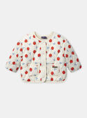 Veste matelassé écru imprimé pommes Bébé Fille NIMORGANE / 25H1BFE1VES002