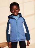 Blouson bleu gris à capuche FRABLOCAGE / 23E3PG53BLO717