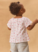 Blouse manches courtes cerises coeurs MAULIA / 25E1BFQ1CHE000