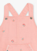 Chasuble rose à imprimé fruits bébé fille CALAURIE / 22E1BFJ1CHS413