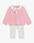 Ensemble blouse rose et legging fleuris DAEMMA / 22H1BFE1ENS309