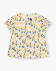 Blouse vanille en satin à fruits FAPENNY / 23E1BFO1CHE114