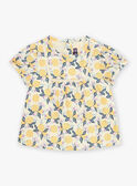 Blouse vanille en satin à fruits FAPENNY / 23E1BFO1CHE114
