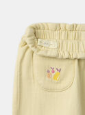 Pantalon jaune brodé MLAPANETTE / 25E2PFK1PANB104