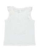 Tee shirt manches courtes blanc REFINETTE / 19E2PFE1TMC001