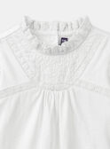Blouse-body écrue à volants LACOLINE / 24H1BFJ1BOD001