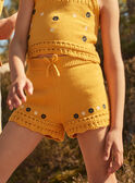 Short jaune moutarde en maille  FLISHETTE / 23E2PFP1SHOB106