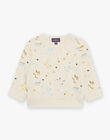 Sweat en molleton jaune animaux de la savane FAARMAND / 23E1BG81SWE114