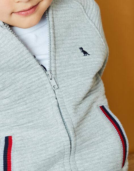 Gilet gris chiné dinosaure DICARDAGE1 / 22H3PGQ2GIL943