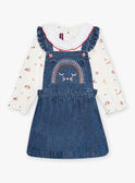 Ensemble body et robe salopette en jean bébé fille CABRIGITTE / 22E1BF71ENSP274