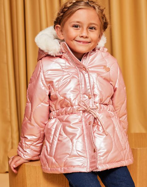 Doudoune rose à capuche DRAPOLETTE / 22H2PFN1D3E963