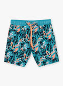 Short de bain turquoise à imprimé fleuri KLUMAGEM / 24E3GHG1D3Y202