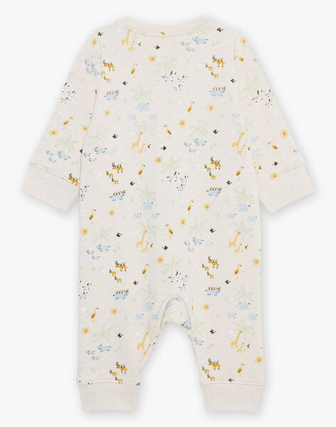 Grenouillère beige clair thème jungle FEDORIAN / 23E5BG25GREA011