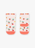 Chaussettes à bouclettes rose à fruits FADENISE / 23E4BFB1SOQ318