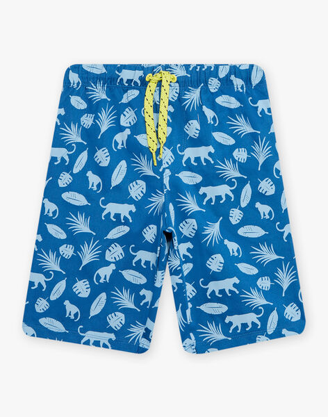 Pyjama écru et bleu à motifs jungle enfant garçon CAJAGE / 22E5PG54PYJ001