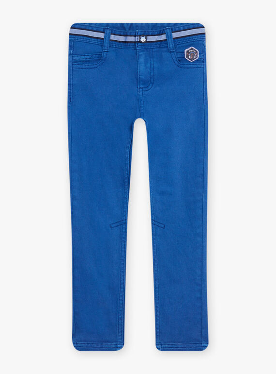 Pantalon slim en twill bleu DABRAGE / 22H3PG51PANC207