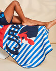 Serviette bleu et blanc à rayures FRYCAPAGE / 23E4PGL1SRV070