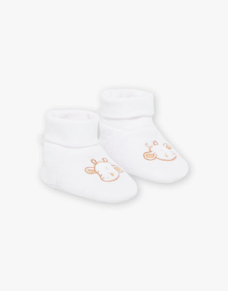 Chaussons de naissance écrus Girafe FORENT / 23E0AM61CHP000