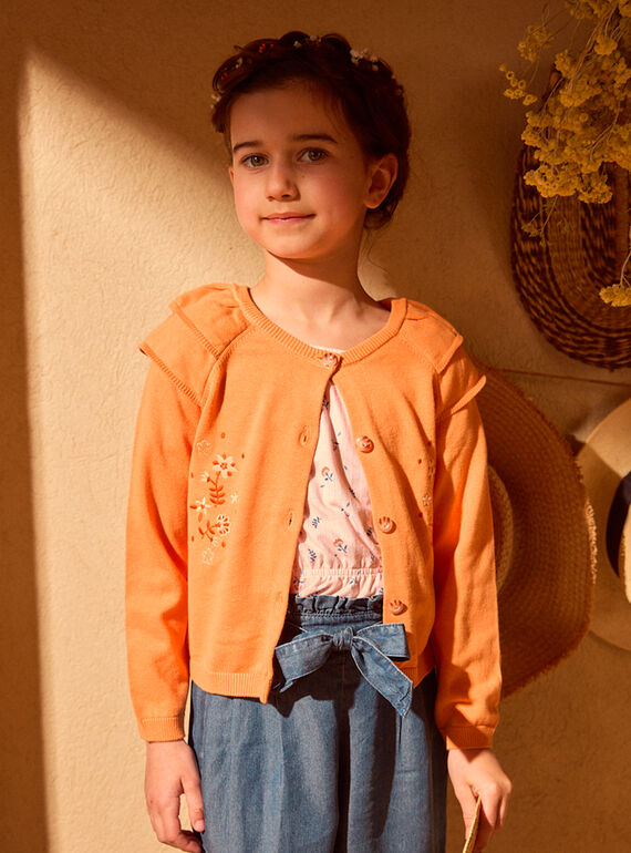 Gilet orange à volants MLOGILETTE / 25E2PFP1CAR400