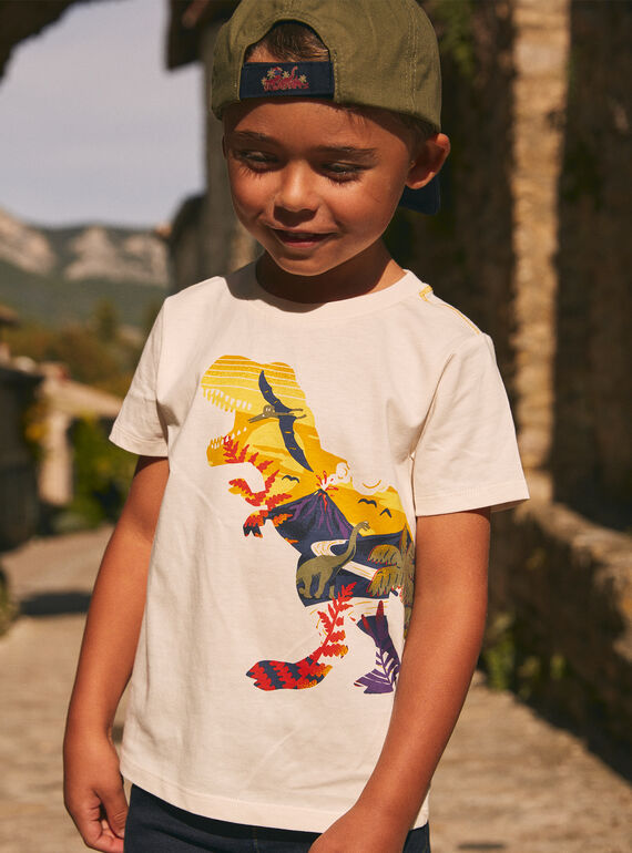 Tee Shirt Manches Courtes Blanc KITIAGE / 24E3PGC1TMC632