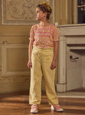 Pantalon jaune brodé MLAPANETTE / 25E2PFK1PANB104