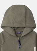 Gilet à capuche Kaki et Blanc MMAZIPAGE / 25E3PG53JGHG600