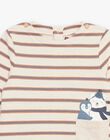 T-shirt à rayures beige DASAM / 22H1BGY3TMLA001