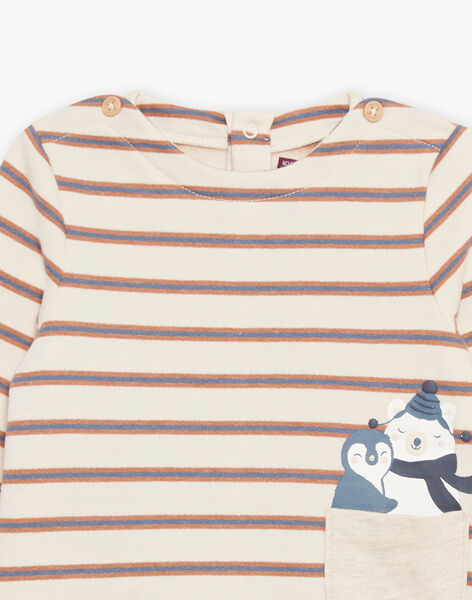 T-shirt à rayures beige DASAM / 22H1BGY3TMLA001