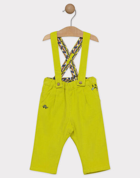 Pantalon A Bretelles Bebe Garcon Vert Anis Double En Jersey Pantalon Et Jean Bebe Sergentmajor