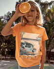 T-shirt orange fluo à manches courtes FLYCOAGE / 23E3PGR1TMCE411