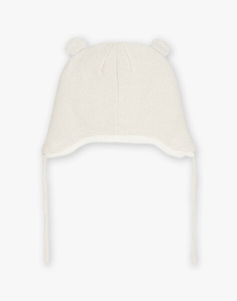 Bonnet beige à motif tête d'animal brodé DISARAH / 22H4BFN2BONA011