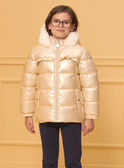 Doudoune cirée doré à capuche  LIOMETTE / 24H2PF82D3EA006