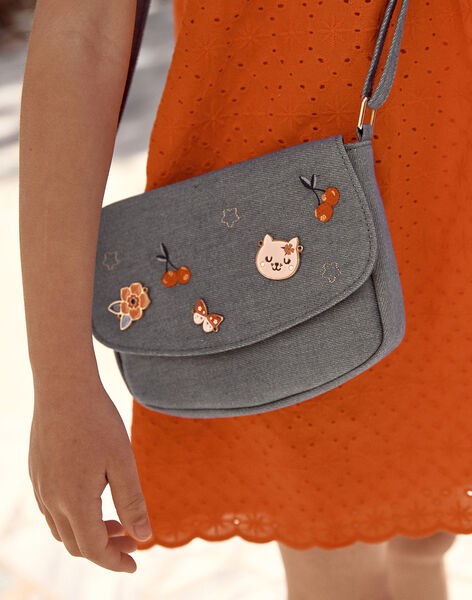 Sac besace denim clair FLYSAETTE / 23E4PFR1BESP272