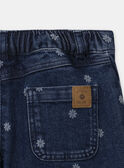 Jean wide leg à fleurs MEJEANETTE / 25E2PF81JEAK005