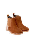 Bottines en suede camel à paillettes enfant fille BECHELETTE / 21F10PF43D0D804