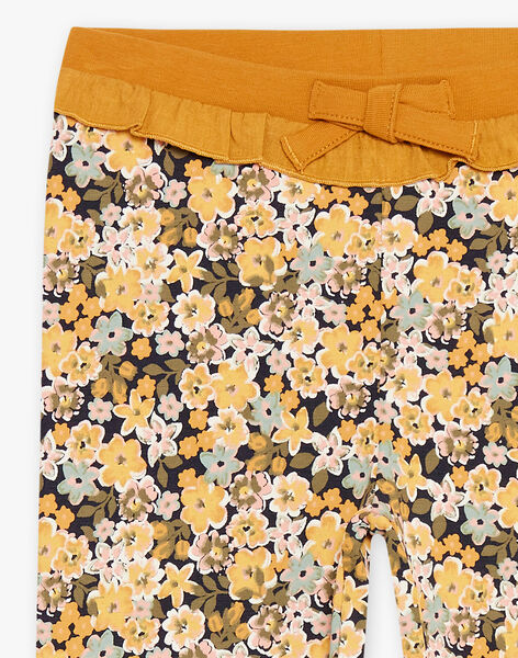 Legging à imprimé fleuri jaune DEFLETTE / 22H4PFD1CALC214