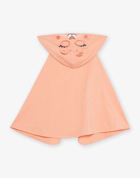 Pyjama deux pièces orange pâle en coton avec cape tête de panthère FLOPOETTE 1 / 23E5PF43PYTE402