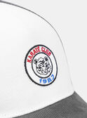 Casquette gris et blanc en velours avec patch tigre Garçon NOCASKAGE / 25H4PGP1CHAJ912