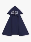 Pyjama deux pièces bleu foncé en coton avec cape tête de loup FLORIAGE2 / 23E5PG41PYT705