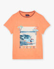 T-shirt orange fluo à manches courtes FLYCOAGE / 23E3PGR1TMCE411