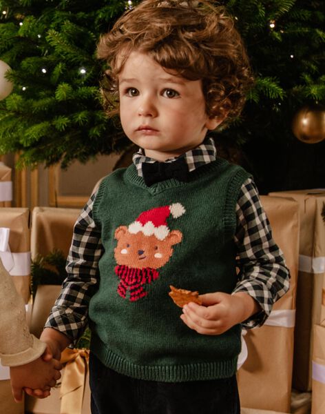 Cardigan sans manches à imprimé Noël DAWILLIAM / 22H1BG61CSM060