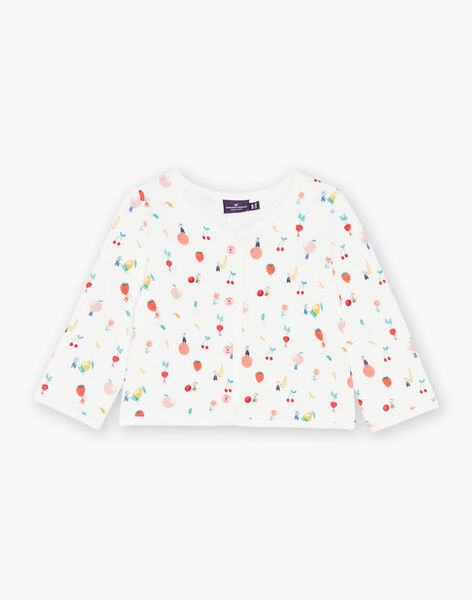 Gilet en tubique écrue avec surpiqures FADINA / 23E1BFB2CAR001