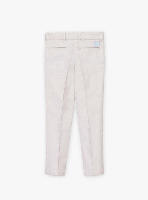 Pantalon droit de costume beige enfant garçon TICOAGE / 20E3PGJ1PAN808