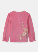 Pyjama rose en velours avec patch chat Fille NUIVOLETTE / 25H5PFB3PYJD300