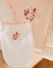 Pointe éponge et gant de toilette écrus à fleurs FOSKEA / 23E0AF61POI000