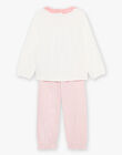 Ensemble pyjama écru à lapin et à carreaux FLORETTE / 23E5PF21PYJ001
