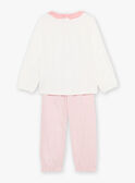 Ensemble pyjama écru à lapin et à carreaux FLORETTE / 23E5PF21PYJ001