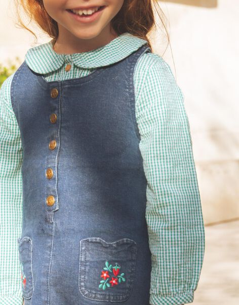 Robe chasuble en denim bleu foncé FECHAZETTE / 23E2PFB1CHSK005