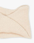 Snood beige en tricot FRASNOETTE / 23E4PF51SNO808
