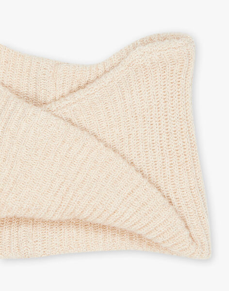 Snood beige en tricot FRASNOETTE / 23E4PF51SNO808